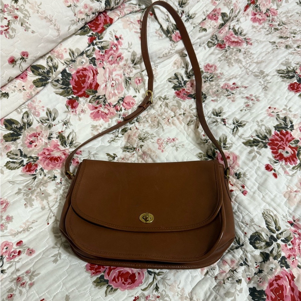 Vintage coach saddle bag
